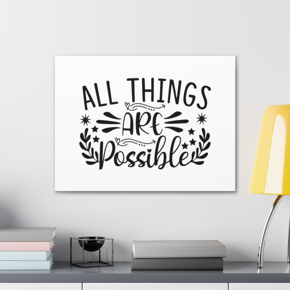 All Things Are Possible Mark 9:23 Christian Wall Art Bible Verse Print Ready to Hang Unframed-Express Your Love Gifts