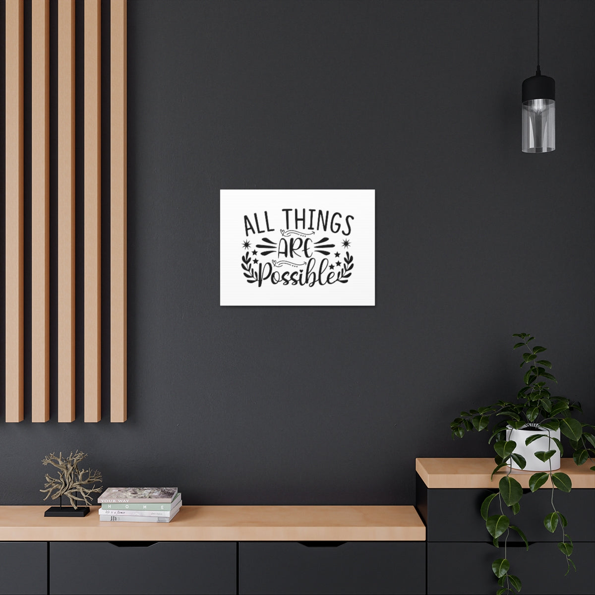 All Things Are Possible Mark 9:23 Christian Wall Art Bible Verse Print Ready to Hang Unframed-Express Your Love Gifts