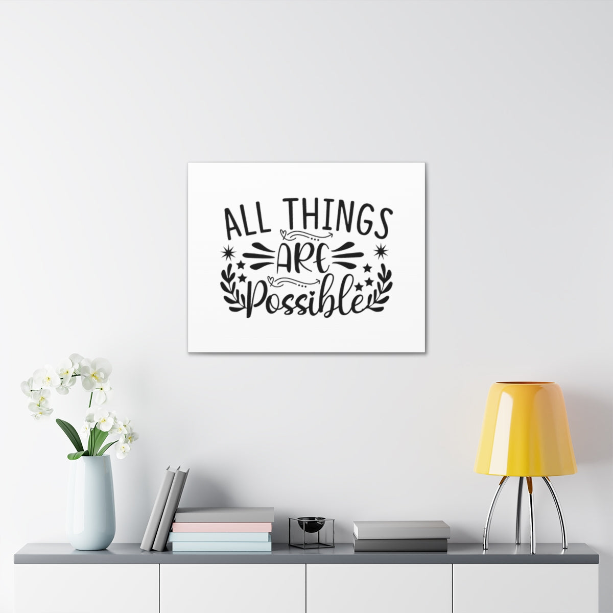 All Things Are Possible Mark 9:23 Christian Wall Art Bible Verse Print Ready to Hang Unframed-Express Your Love Gifts