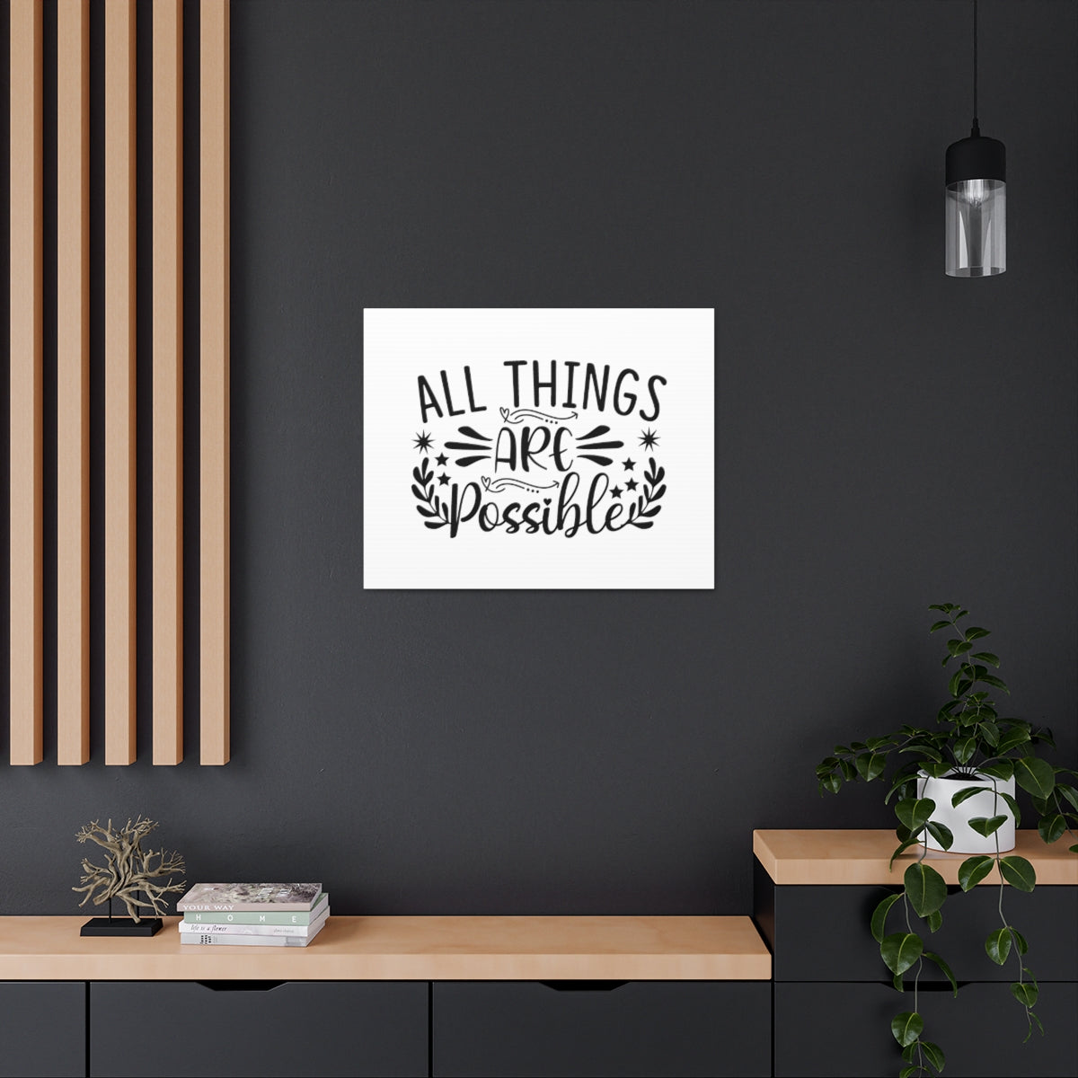 All Things Are Possible Mark 9:23 Christian Wall Art Bible Verse Print Ready to Hang Unframed-Express Your Love Gifts