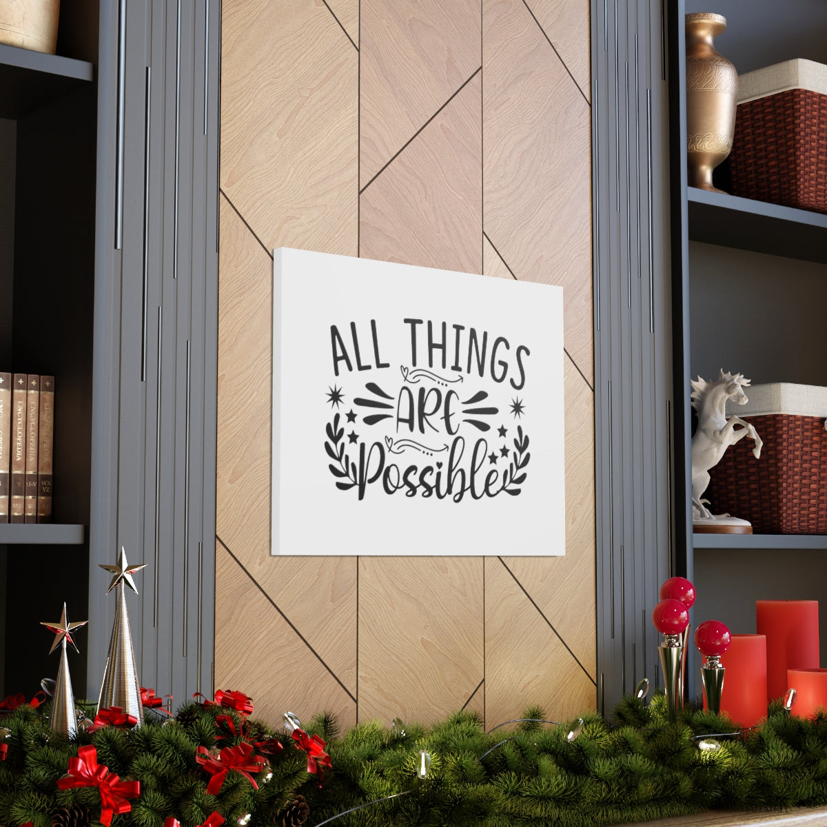 All Things Are Possible Mark 9:23 Christian Wall Art Bible Verse Print Ready to Hang Unframed-Express Your Love Gifts