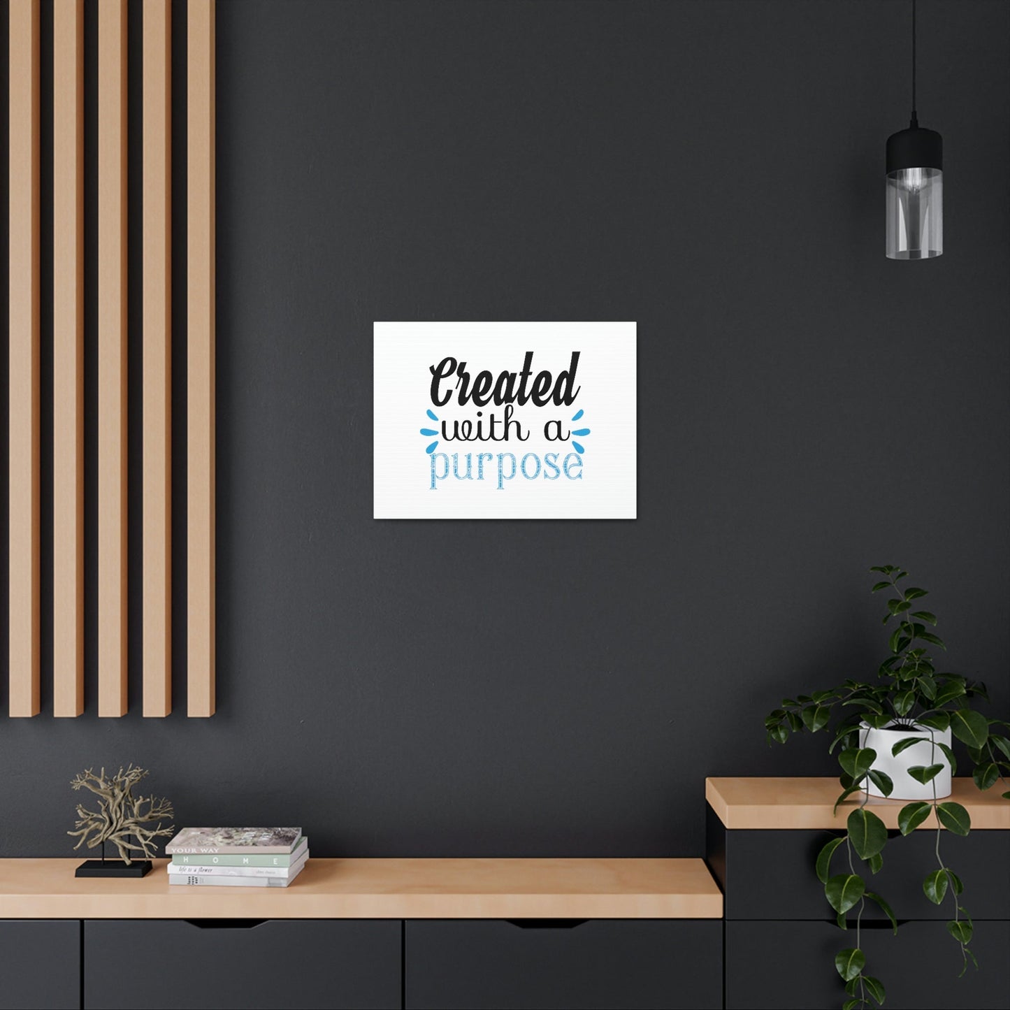 Created With A Purpose Isaiah 45:18 Christian Wall Art Bible Verse Print Ready to Hang Unframed-Express Your Love Gifts