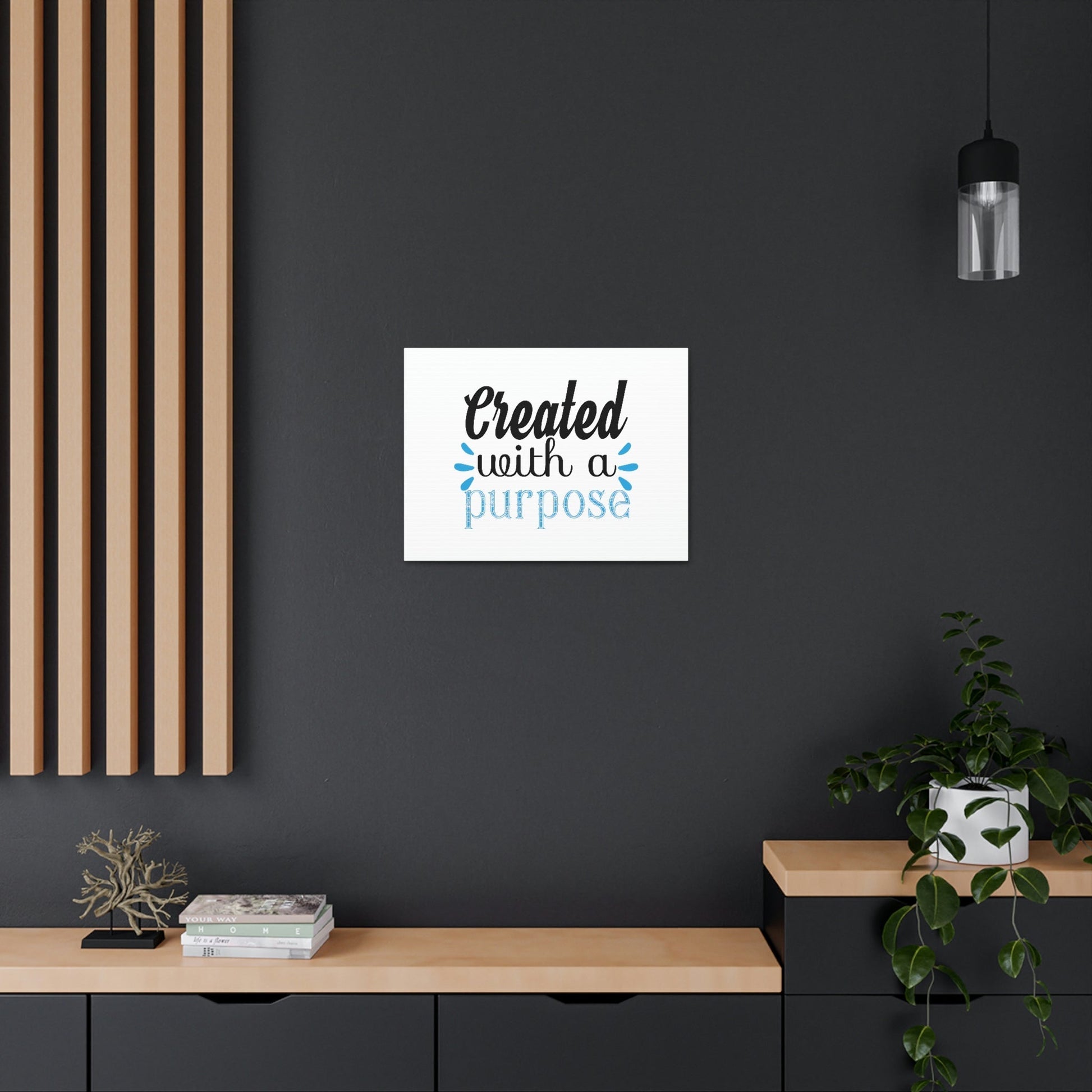 Created With A Purpose Isaiah 45:18 Christian Wall Art Bible Verse Print Ready to Hang Unframed-Express Your Love Gifts