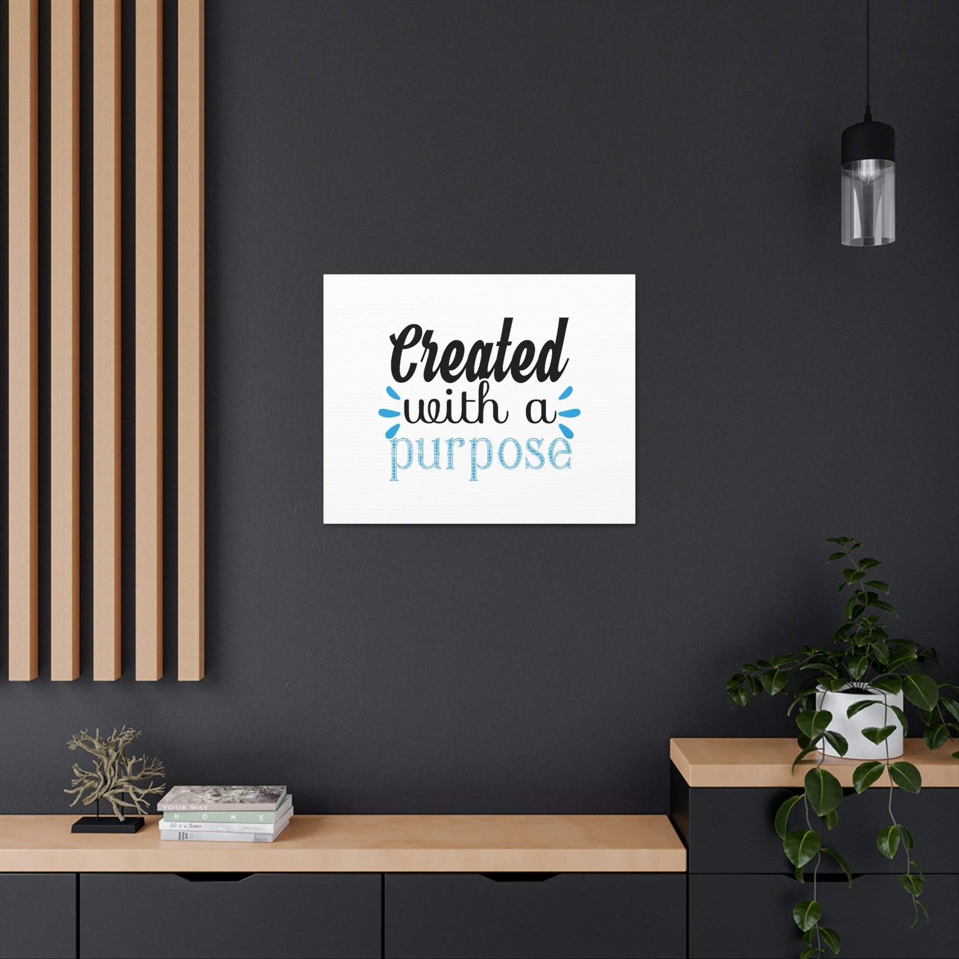 Created With A Purpose Isaiah 45:18 Christian Wall Art Bible Verse Print Ready to Hang Unframed-Express Your Love Gifts