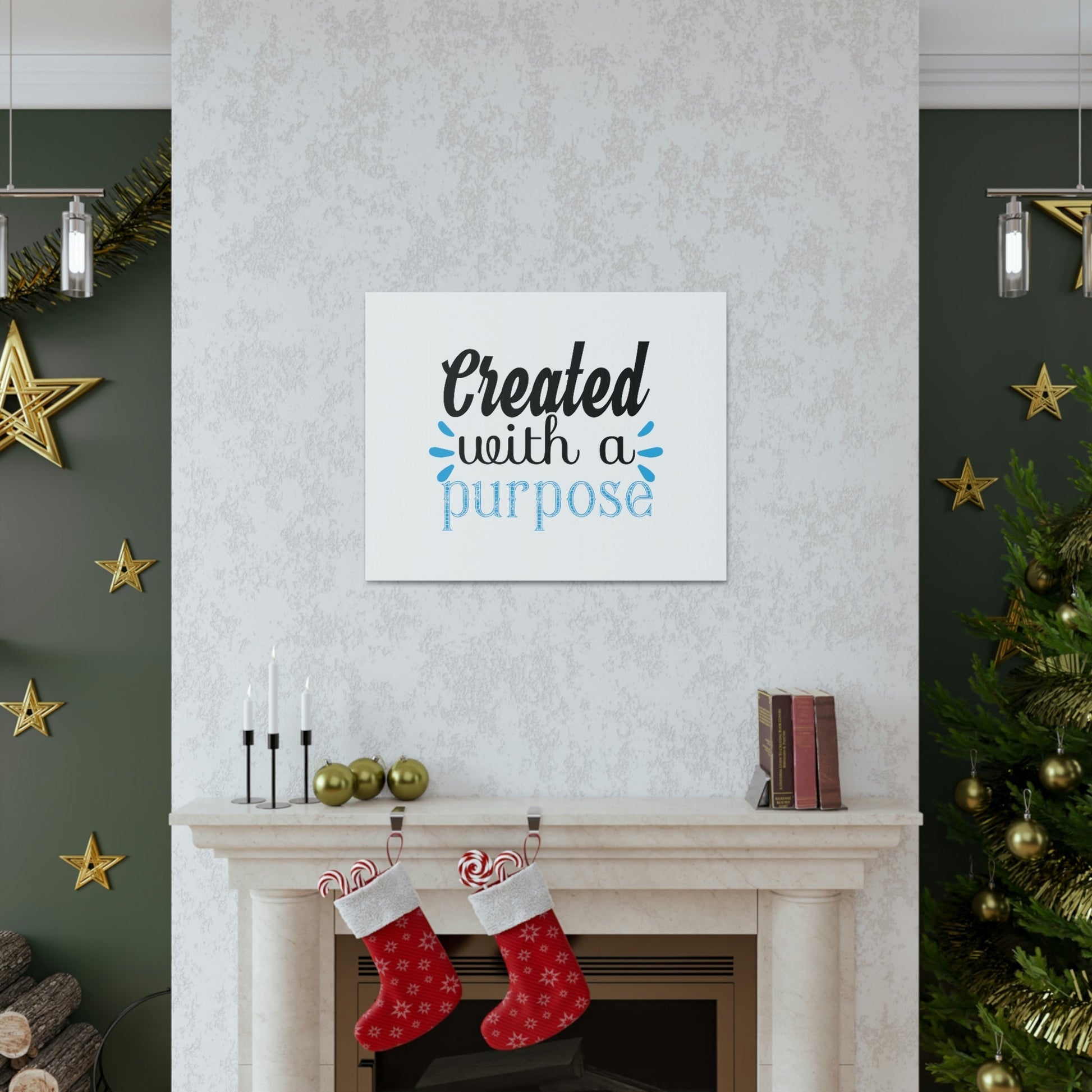 Created With A Purpose Isaiah 45:18 Christian Wall Art Bible Verse Print Ready to Hang Unframed-Express Your Love Gifts