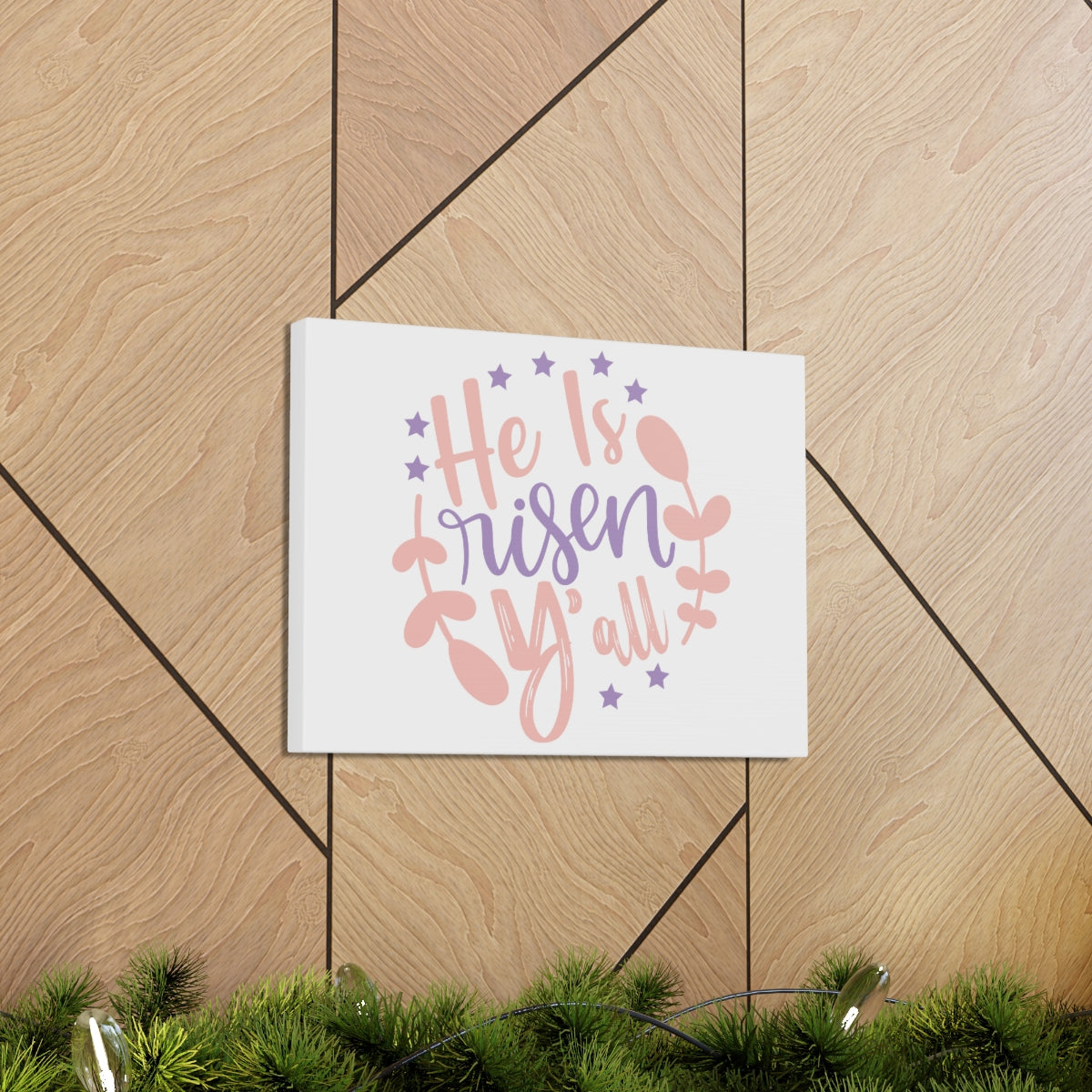 Scripture Walls He Is Risen Matthew 28:5-6 Christian Wall Art Print Ready to Hang Unframed-Express Your Love Gifts