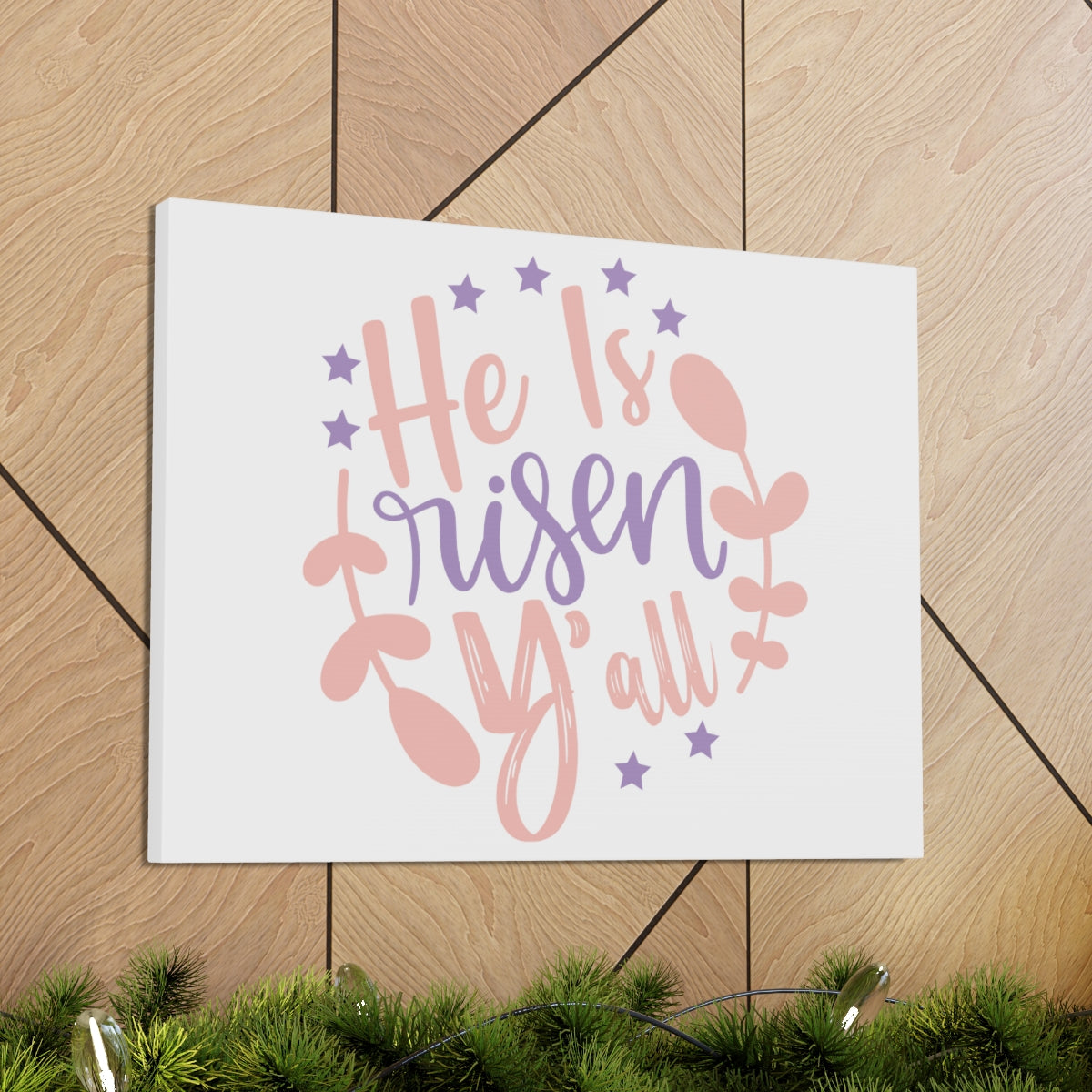 Scripture Walls He Is Risen Matthew 28:5-6 Christian Wall Art Print Ready to Hang Unframed-Express Your Love Gifts