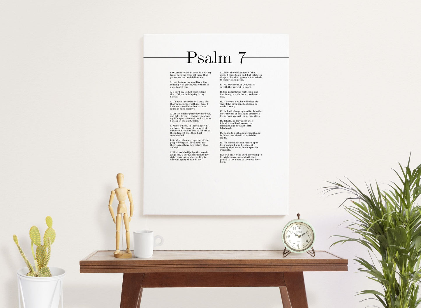 I Will Praise The Lord Psalm 7 Bible Verse Canvas Christian Wall Art Ready to Hang Unframed-Express Your Love Gifts