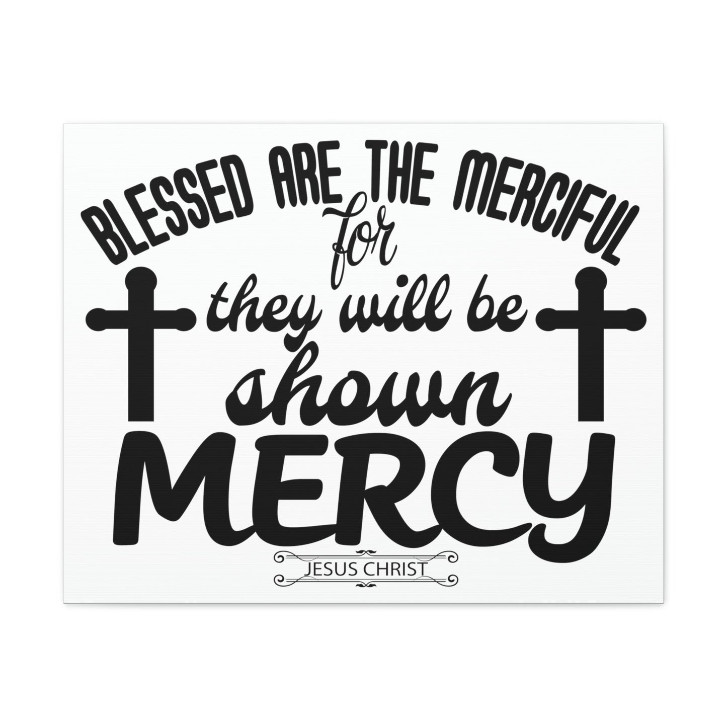 Merciful Matthew 5:7 Christian Wall Art Print Ready to Hang Unframed-Express Your Love Gifts