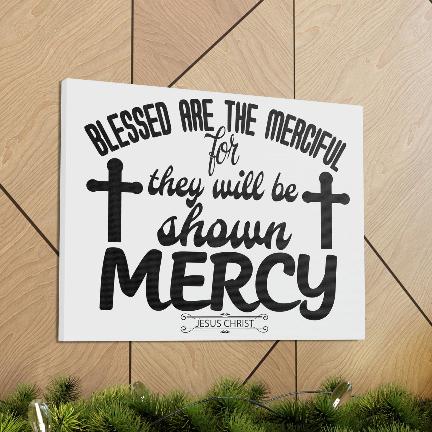 Scripture Walls Merciful Matthew 5:7 Christian Wall Art Print Ready to Hang Unframed-Express Your Love Gifts