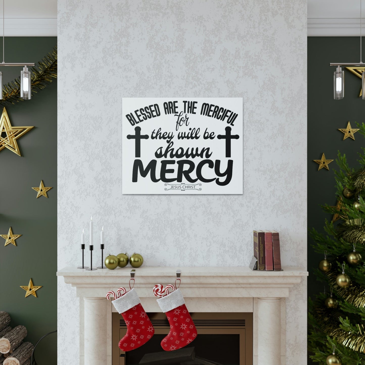 Scripture Walls Merciful Matthew 5:7 Christian Wall Art Print Ready to Hang Unframed-Express Your Love Gifts