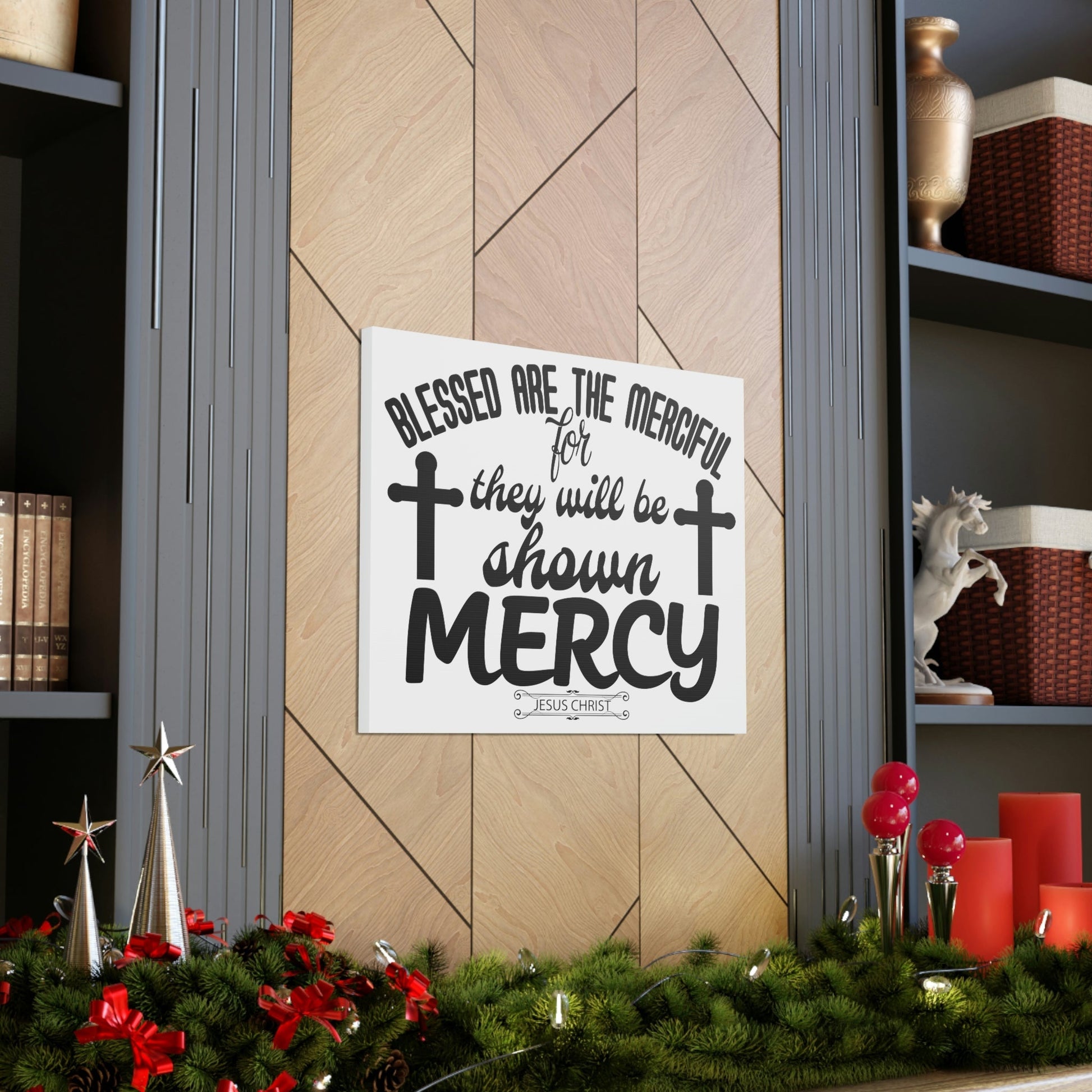 Scripture Walls Merciful Matthew 5:7 Christian Wall Art Print Ready to Hang Unframed-Express Your Love Gifts